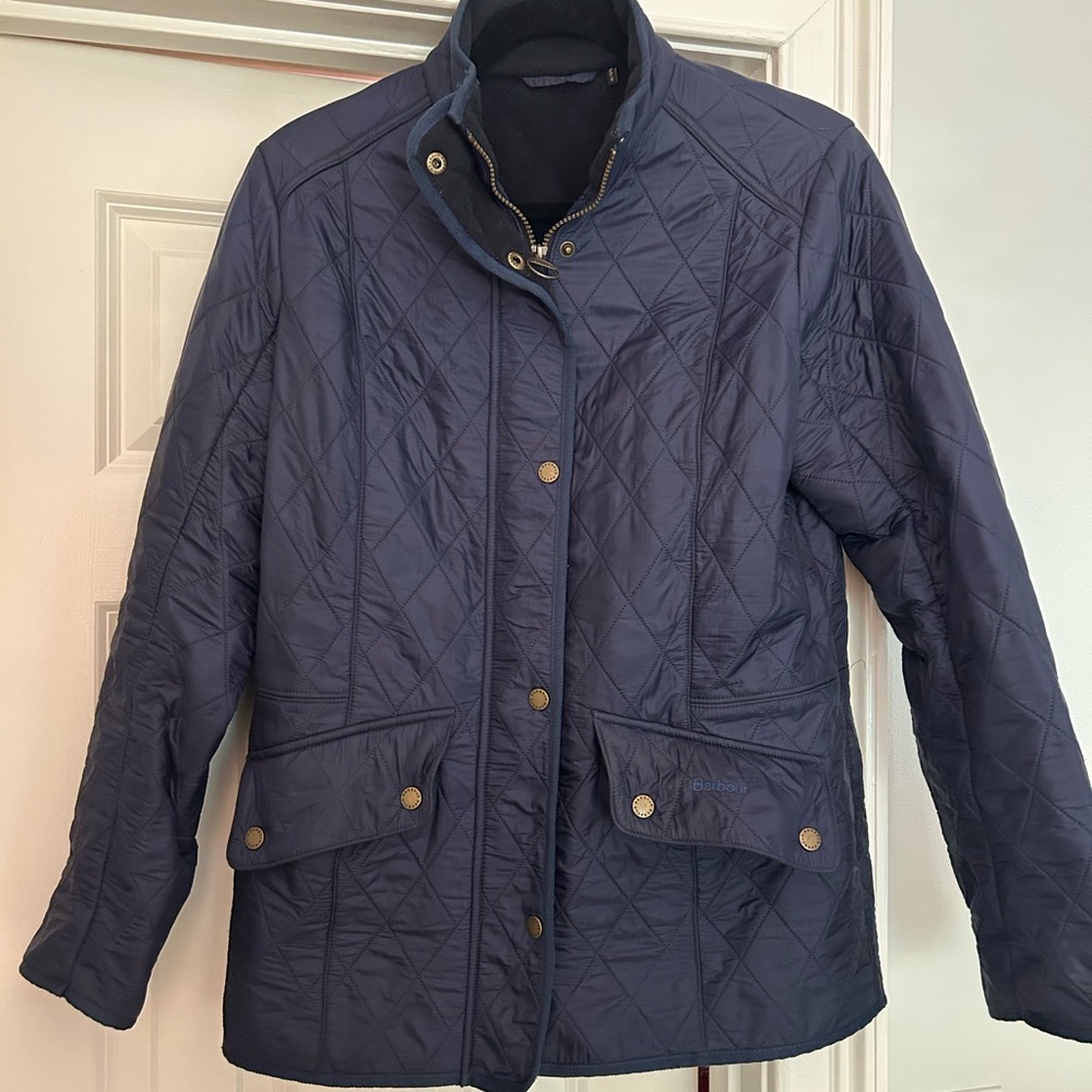 Barbour Dark Blue Quilted Utility Jacket